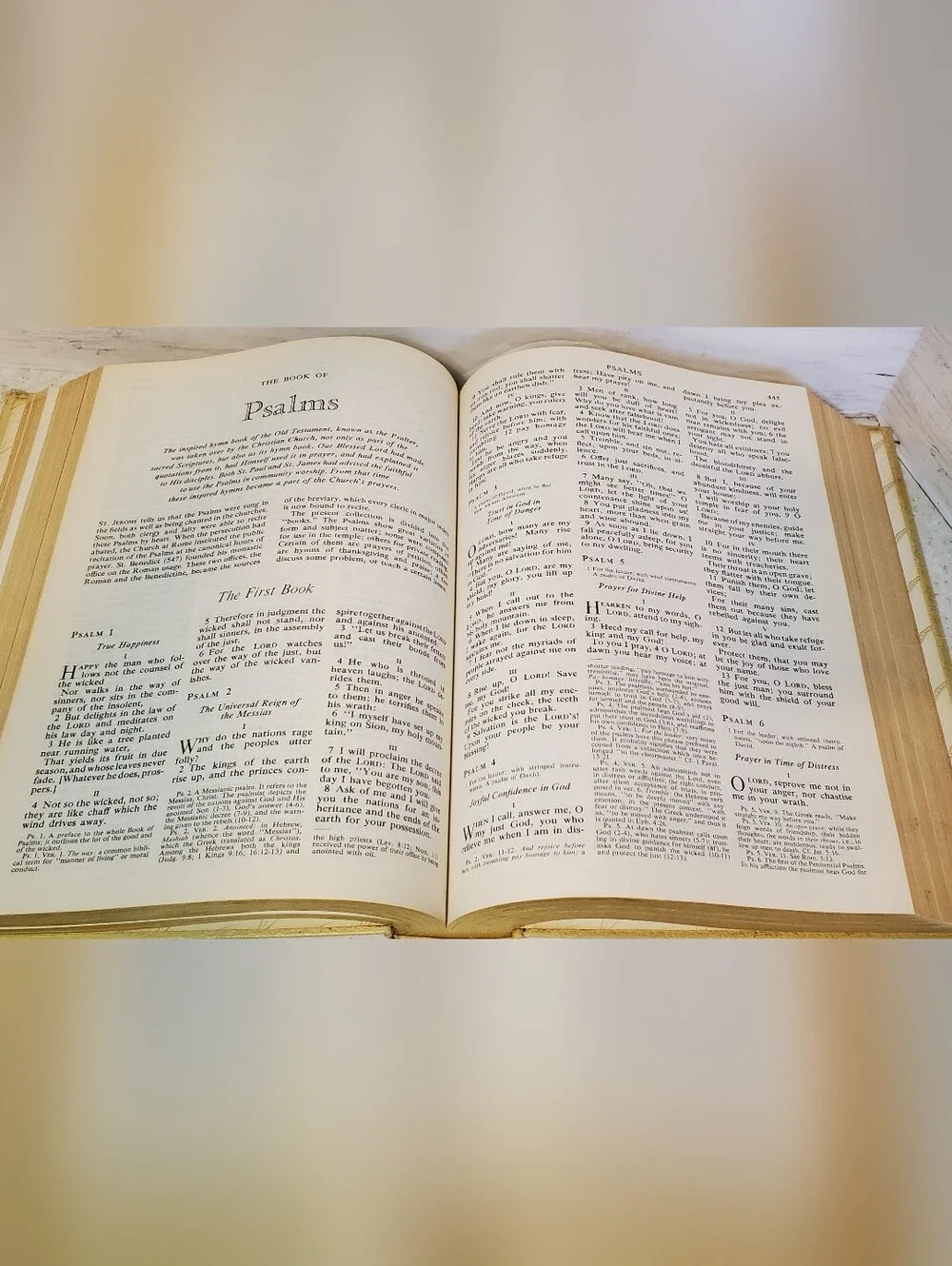 Vintage 1963 Catholic Holy Bible Good Counsel Confraternity Hardcover Gold Edge